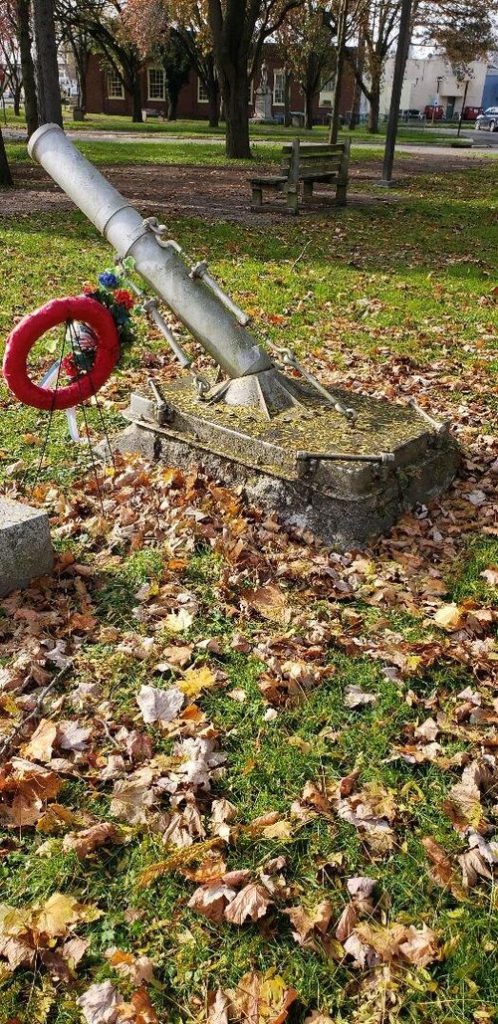 Village of Painted Post World War Monument and Duce Before Restoration