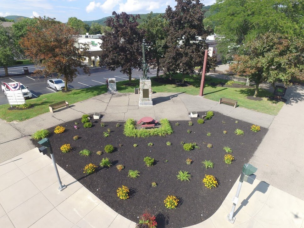 Village of Painted Post Garden After Restoration