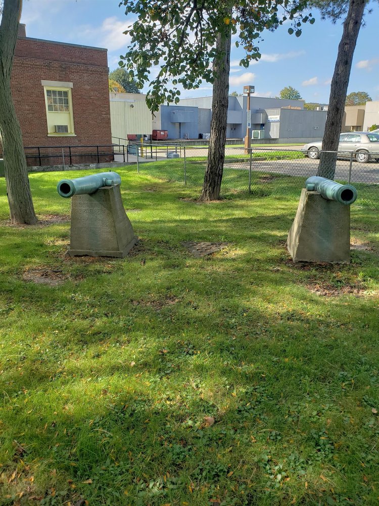 Village of Painted Post Civil War Cannons Before Restoration