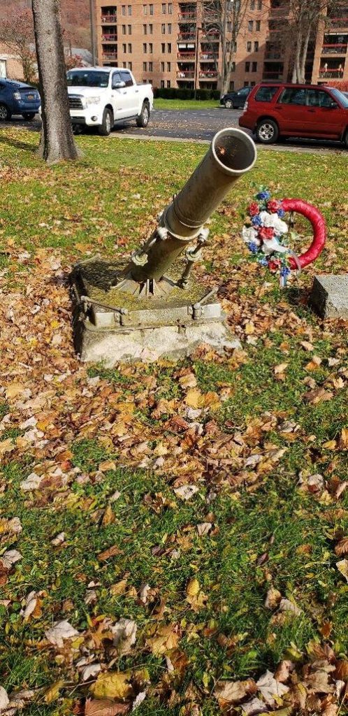 Village of Painted Post World War Monument and Duce Before Restoration